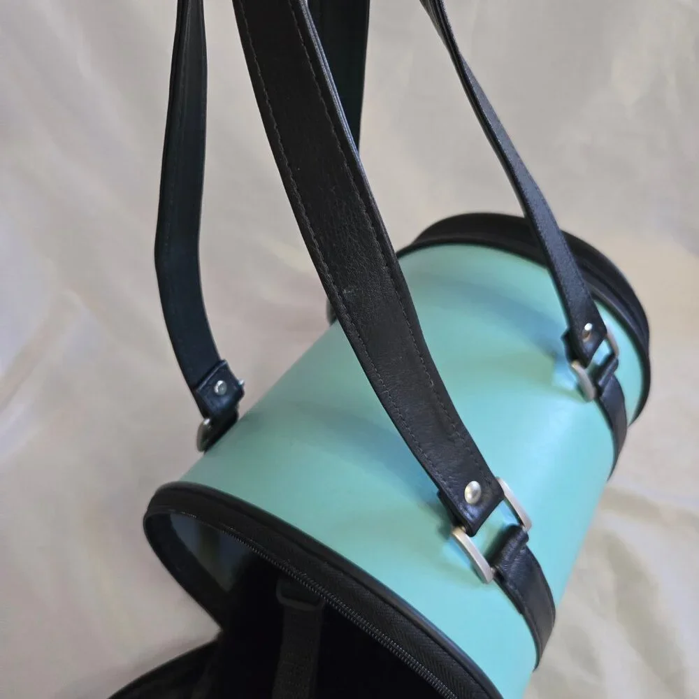 NWT Petote Aqua Blue ' Madison ' Pet Carrier 10.5 x 7'' x 6.5'' USA Made